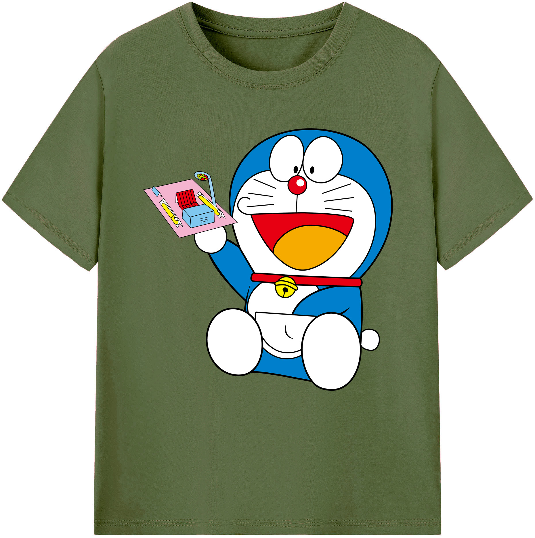 （画像用） ドラえもん Doraemon 綿100％半袖Tシャツ（フロントプリント）